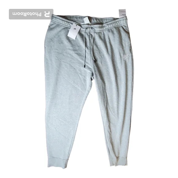 Nike womens sportswear essential fleece gray sweatpants - Picture 1 of 7